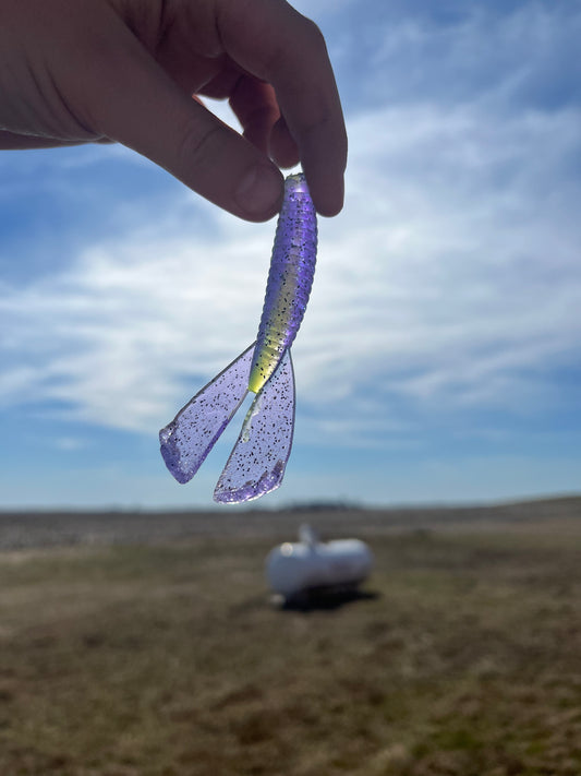 3.5” Rampage Craw Toxic Grape ( 6 pack )